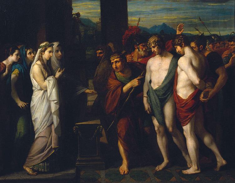 Benjamin West Pylades and Orestes Brought as Victims before Iphigenia